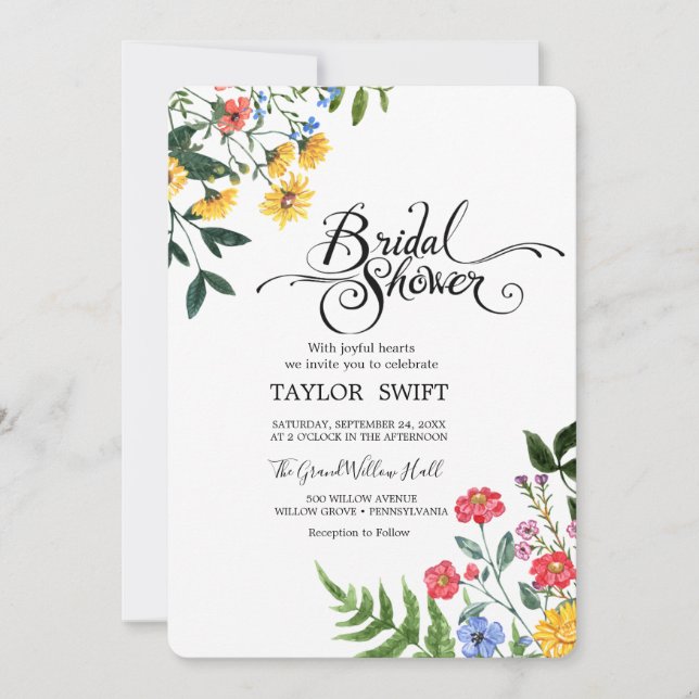 Invitación de Despedida de Soltera con Texto Perso (Anverso)