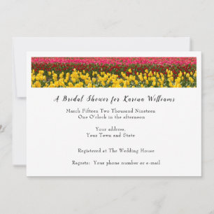 Invitación de Despedida de Soltera con Tulipanes d