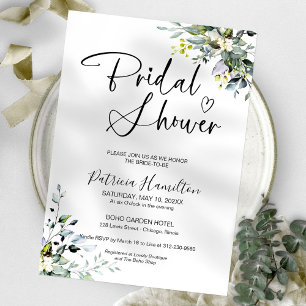 Invitación de Despedida de Soltera con Verdor