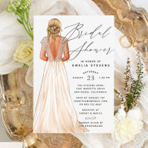 Invitación de Despedida de Soltera con Vestido Ele