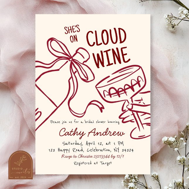 Invitación de Despedida de Soltera con Vino entre  (Subido por el creador)
