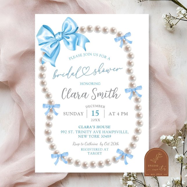 Invitación de Despedida de Soltera Coquette Blue B (Subido por el creador)
