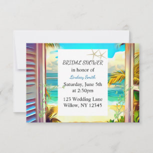 Invitación de Despedida de Soltera Costera Tropica