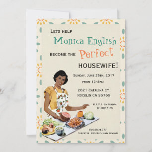 Invitación de Despedida de Soltera de Ama de Casa 
