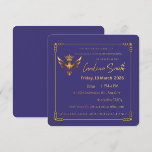Invitación de Despedida de Soltera de Arco de Oro