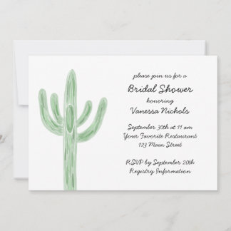 Invitación de Despedida de Soltera de Cactus Sagua