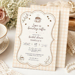 Invitación de Despedida de Soltera de Café Amor Es