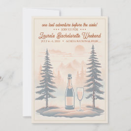 Invitación de Despedida de Soltera de Camping Rúst