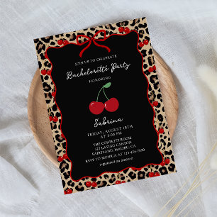 Invitación de despedida de soltera de cereza Guepa