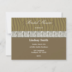 Invitación de Despedida de Soltera de Color Marrón