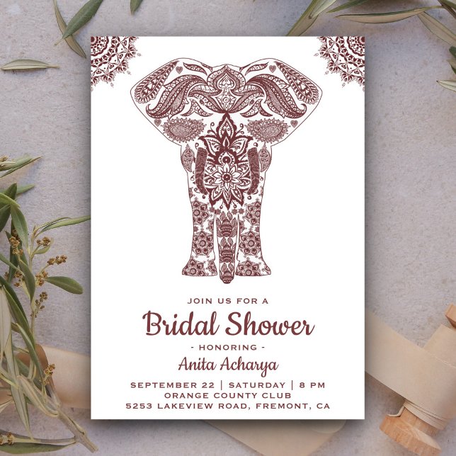 Invitación de Despedida de Soltera de Elefante con (Subido por el creador)