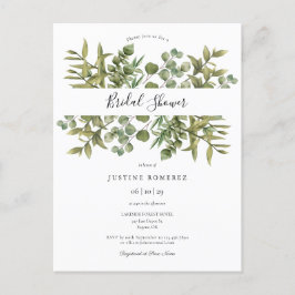 Invitación de Despedida de Soltera de Eucalipto Bo