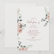 Invitación de Despedida de Soltera de Flores Elega