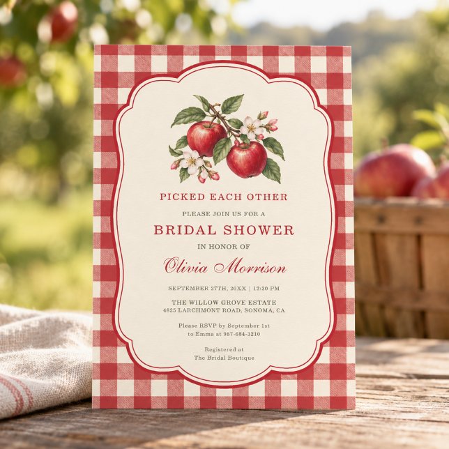 Invitación de Despedida de Soltera de Gingham de M (Subido por el creador)