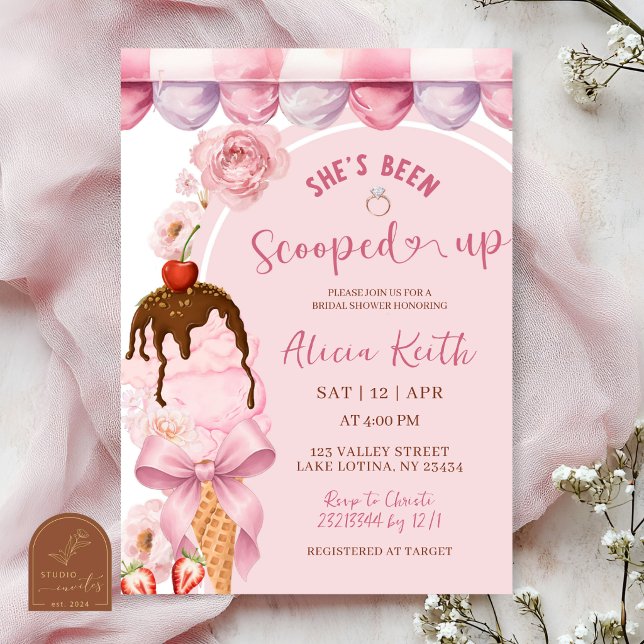 Invitación de Despedida de Soltera de Helado Dulce (Subido por el creador)