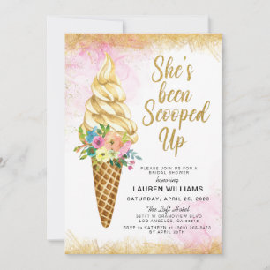 Invitación de Despedida de Soltera de Helado Servi