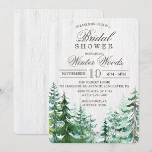 Invitación de Despedida de Soltera de Madera Rústi