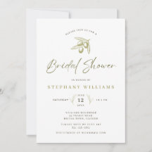 Invitación de Despedida de Soltera de Olivo Medite