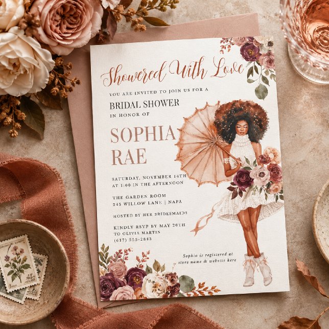 Invitación de Despedida de Soltera de Otoño Bañada (Subido por el creador)