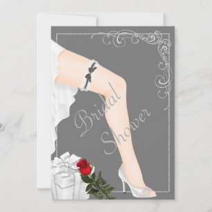 Invitación de Despedida de Soltera de Plata Elegan