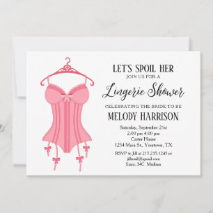 Invitación de Despedida de Soltera de Ropa Interio