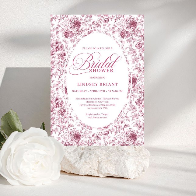 Invitación de Despedida de Soltera de Rosa Dorado  (Vintage Dusty Pink Rose Gold Bridal Shower Invite)