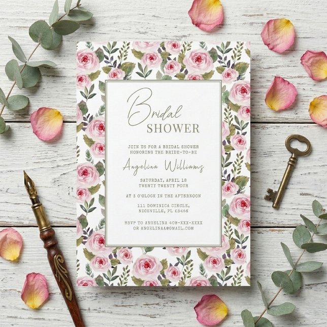 Invitación de Despedida de Soltera de Rosas (Subido por el creador)