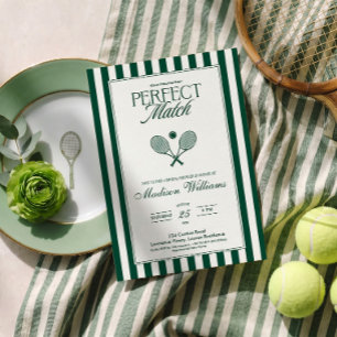 Invitación de Despedida de Soltera de Tenis Perfec