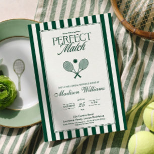 Invitación de Despedida de Soltera de Tenis Perfec
