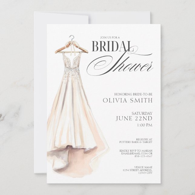 Invitación de Despedida de Soltera de Traje de Bod (Anverso)