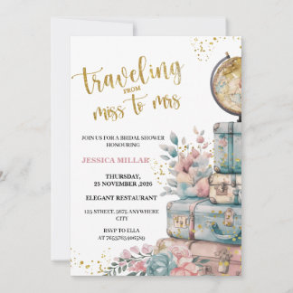Invitación de Despedida de Soltera de Viaje de Señ