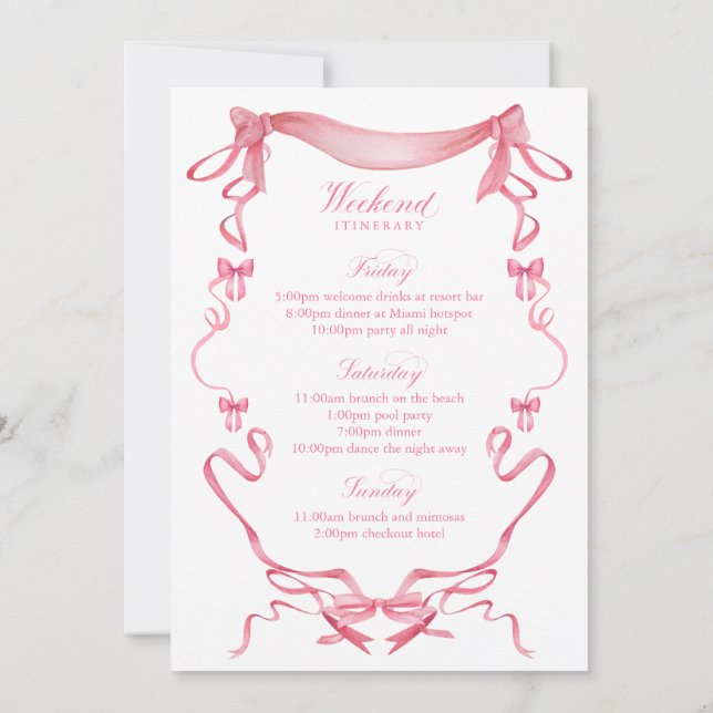 Invitación de Despedida de Soltera del Club de Chi (Reverso)