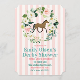 Invitación de Despedida de Soltera Derby Floral de