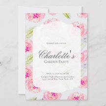 Invitación de Despedida de Soltera Editable Jardín
