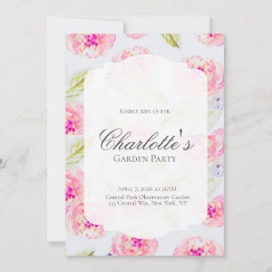 Invitación de Despedida de Soltera Editable Jardín