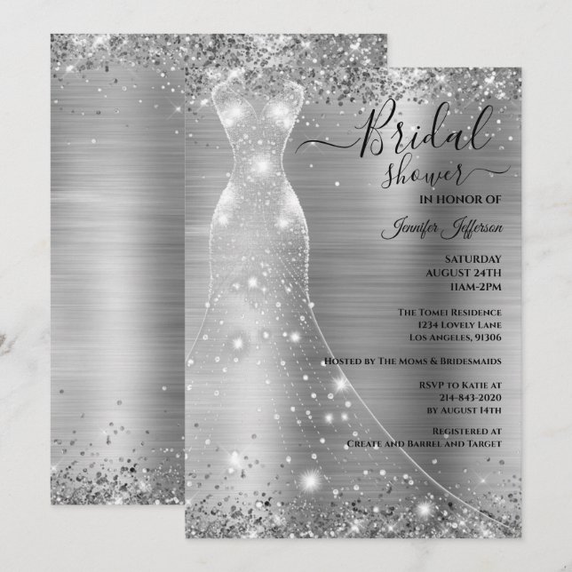 Invitación de Despedida de Soltera Elegante (Anverso / Reverso)