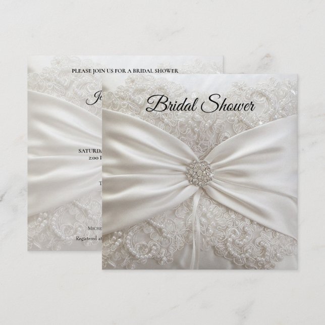 Invitación de Despedida de Soltera Elegante (Anverso / Reverso)