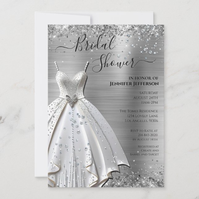 Invitación de Despedida de Soltera Elegante (Anverso)