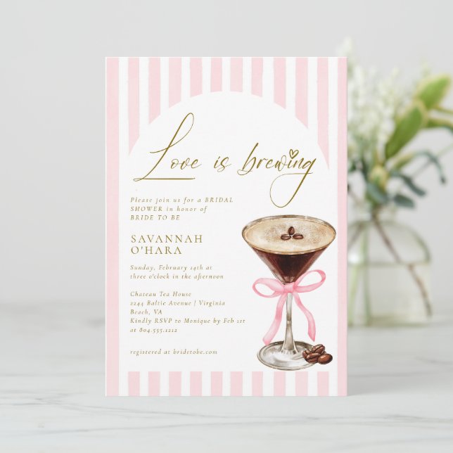 Invitación de Despedida de Soltera Elegante 'El Am (Anverso de pie)