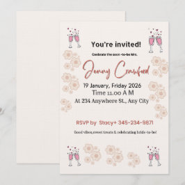 Invitación de Despedida de Soltera Elegante | Impr