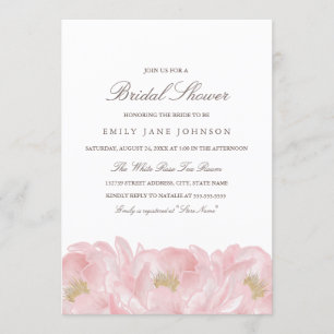 Invitación de Despedida de Soltera Elegante Rosa P