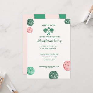 Invitación de despedida de soltera elegante verde 