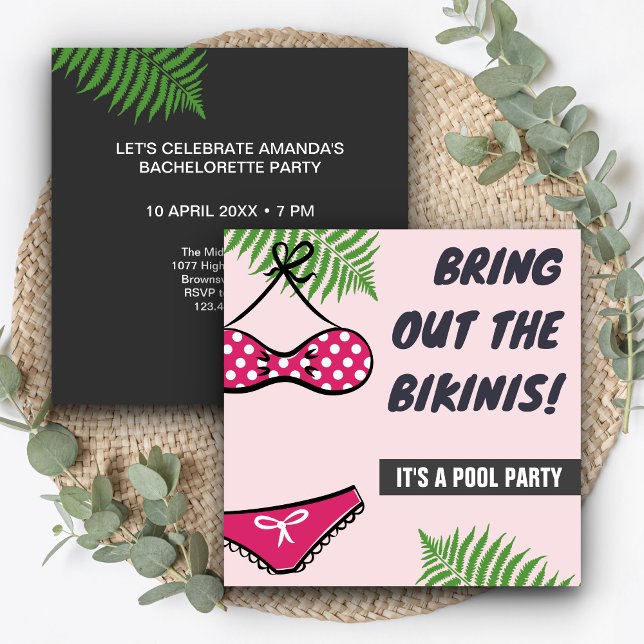 Invitación de despedida de soltera en bikini lindo (Subido por el creador)