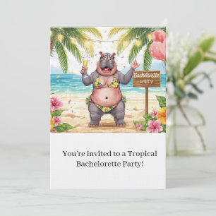 Invitación de despedida de soltera en la playa par