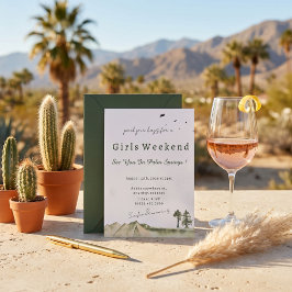 Invitación de despedida de soltera en Palm Springs