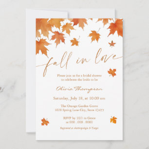 Invitación de Despedida de Soltera Fall In Love