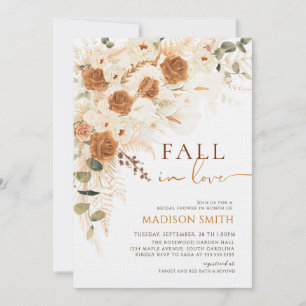 Invitación de Despedida de Soltera Fall In Love Te