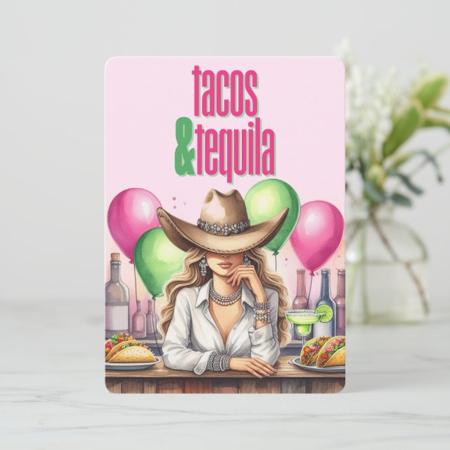 Invitación de Despedida de Soltera Fiesta (Anverso de pie)