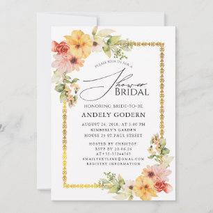 Invitación de Despedida de Soltera Fleurs Pastel M