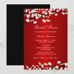 Invitación de Despedida de Soltera Flor de Cerezo